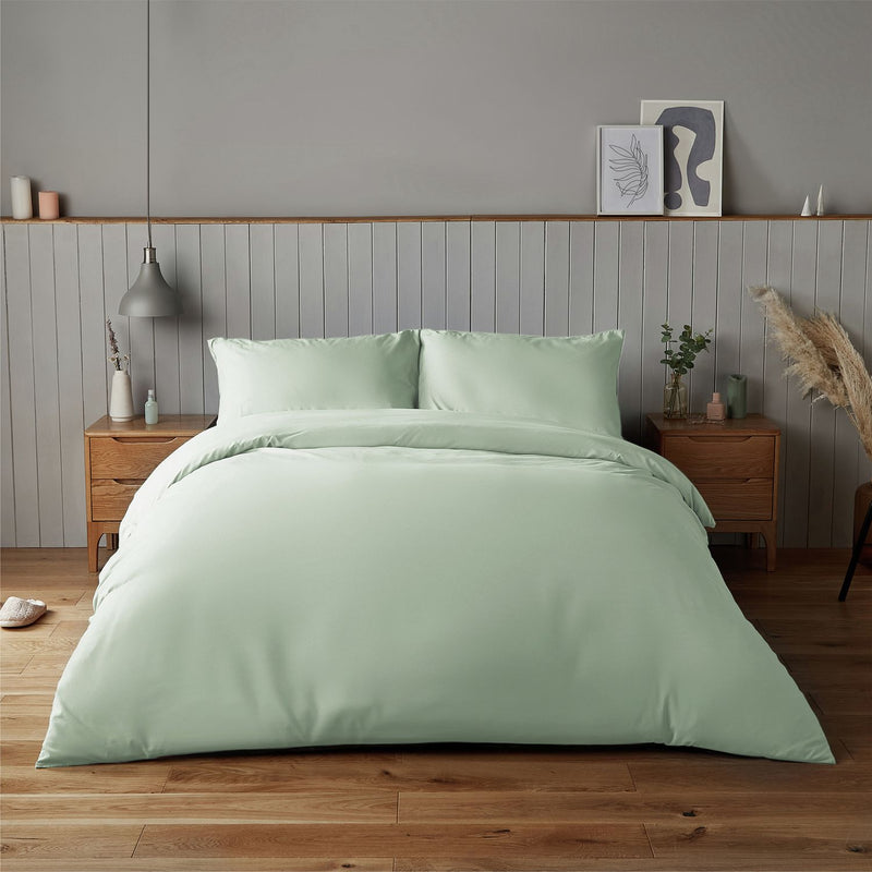 Silentnight Supersoft Sage Green Duvet Set - Double