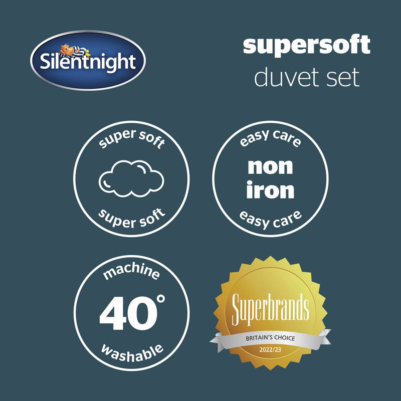 Silentnight Supersoft Sage Green Duvet Set - Double