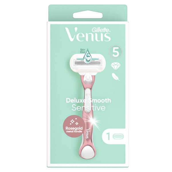 Venus Deluxe Smooth Sensitive RoseGold Razor - 1 Blade GOODS Sainsburys   