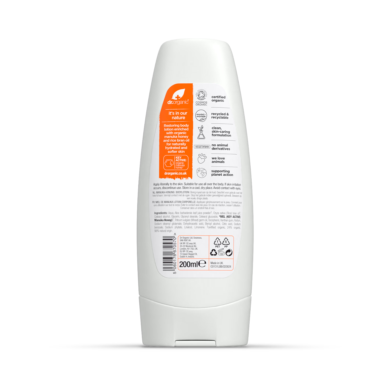 Dr Organic Manuka Honey Body Lotion 200ml - British product