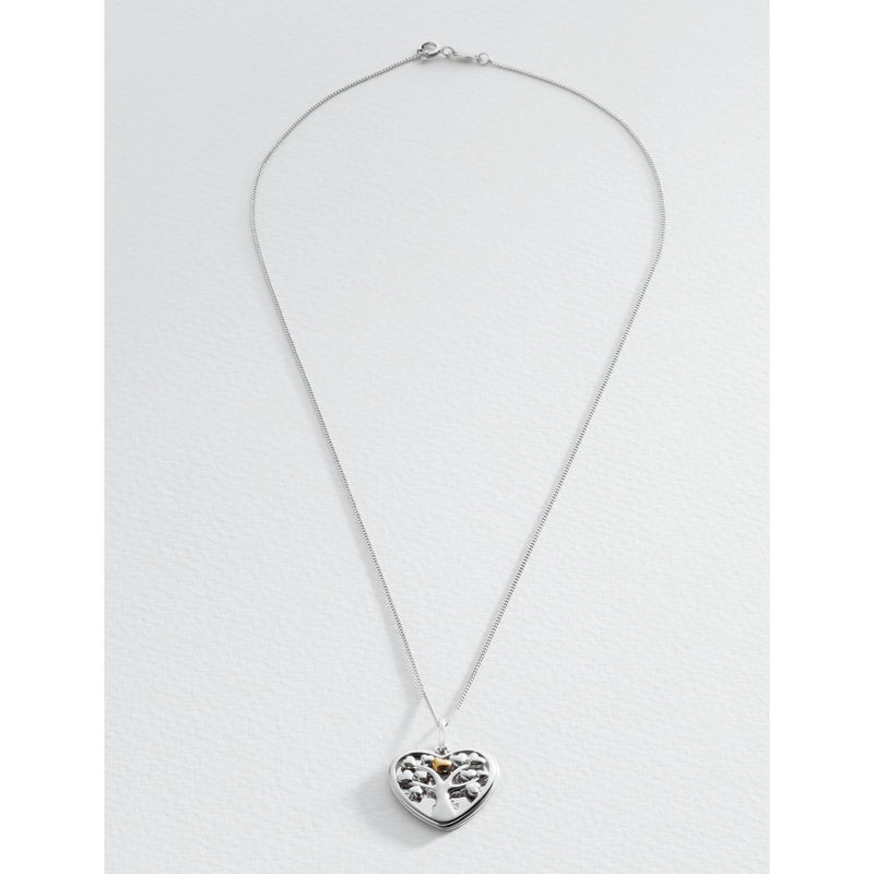 Moon & Back silver tree of life necklace 18 inch, imported from the UK