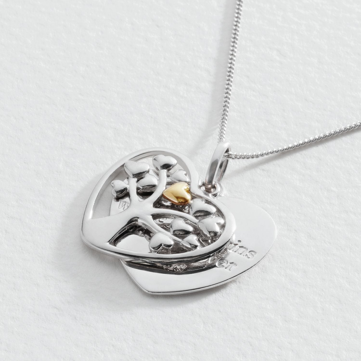 Moon & Back silver tree of life necklace 18 inch, imported from the UK