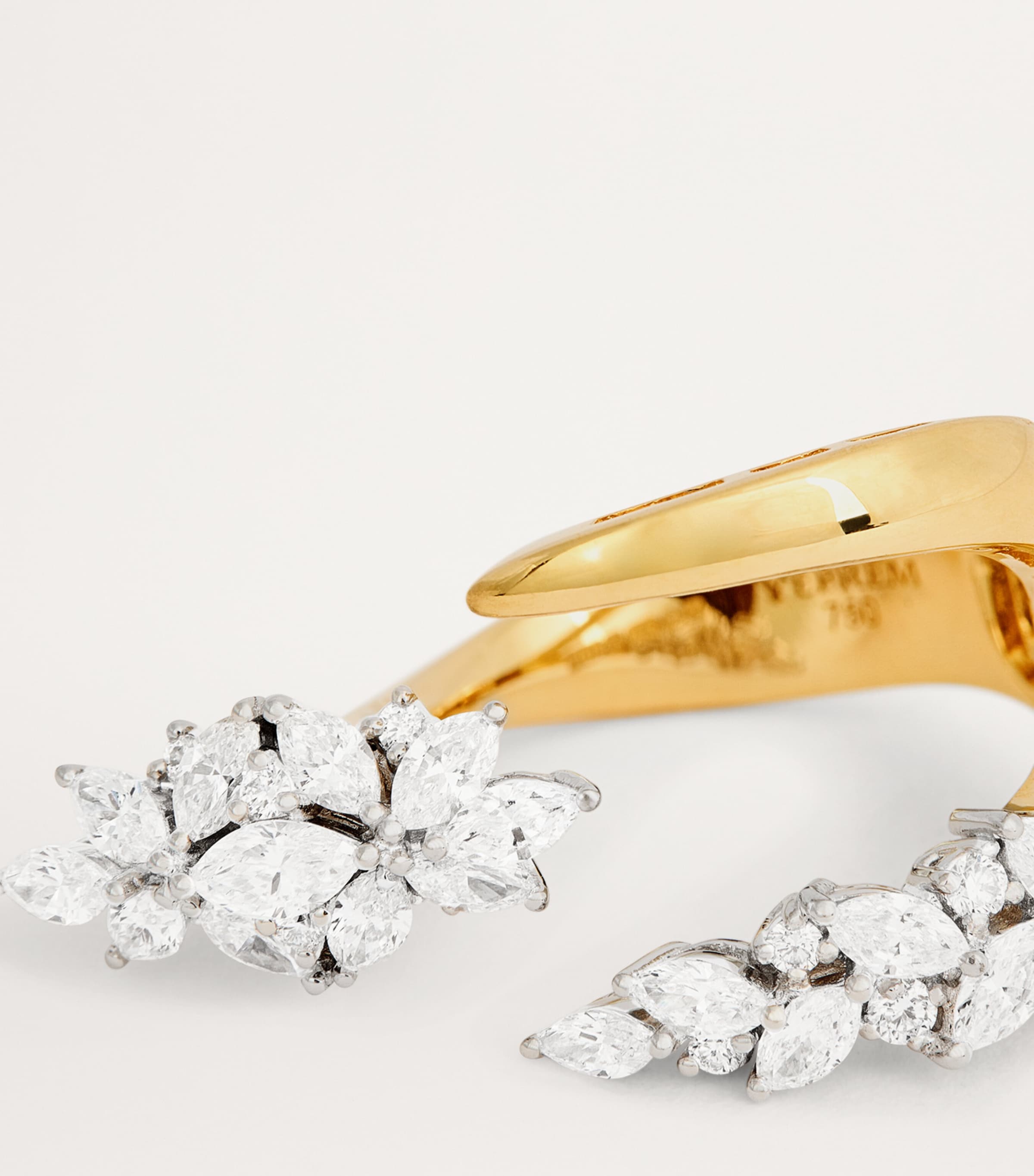 Yeprem yellow gold and diamond Reign Supreme ring, imported from the UK