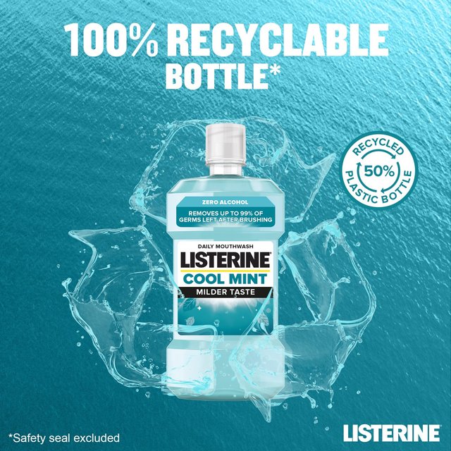 Listerine Cool Mint Milder Taste Mouthwash   500ml GOODS M&S   