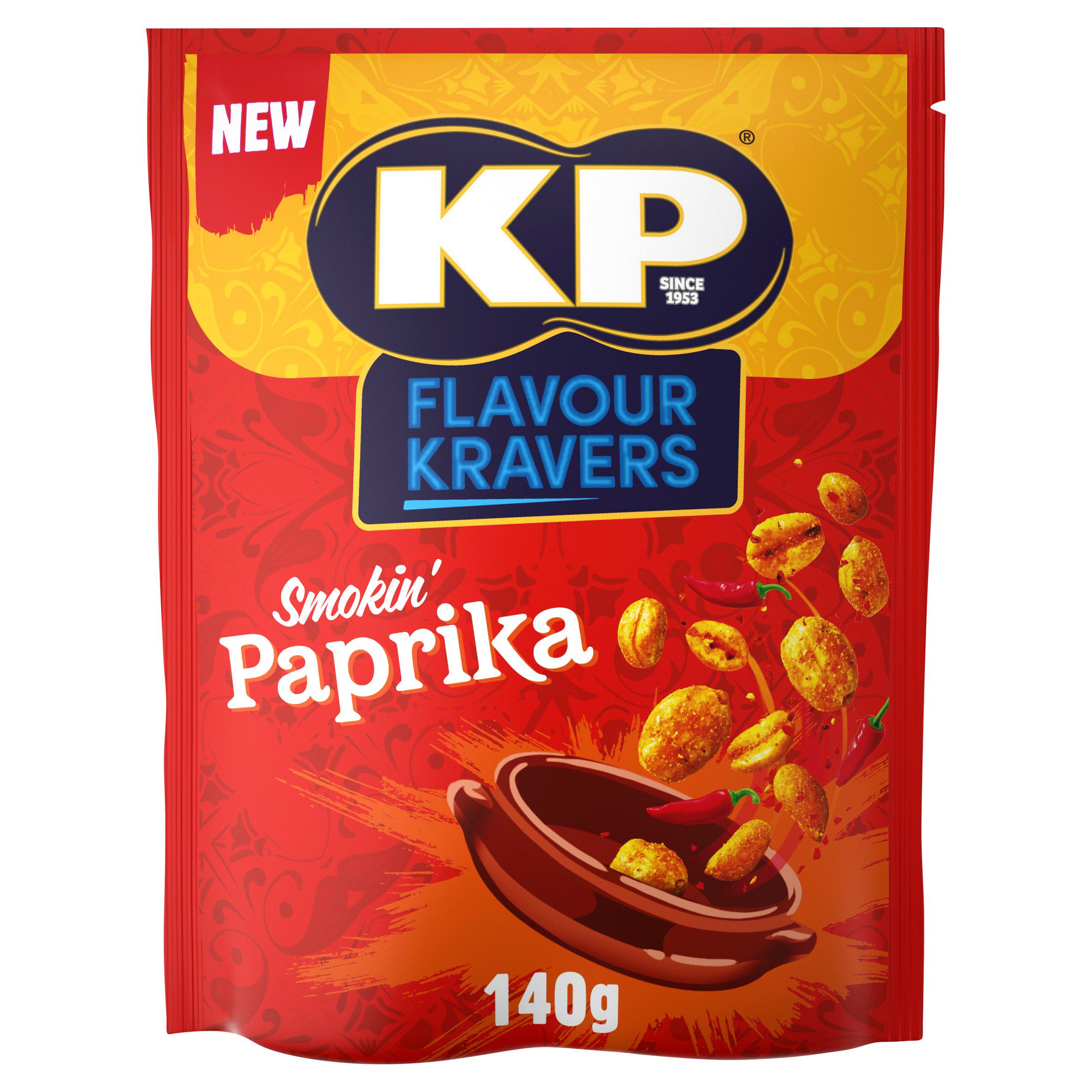 KP Flavour Kravers Smokin' Paprika Peanuts 140g GOODS Sainsburys   