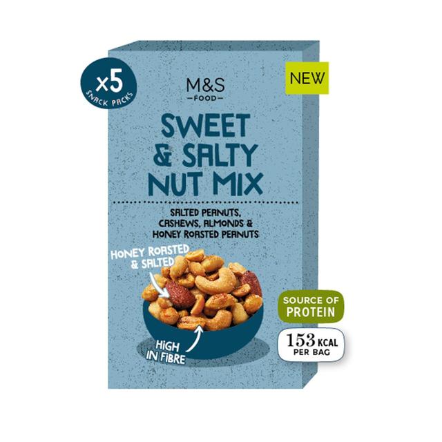 M&S Sweet & Salty Nut Mix   5 x 25g