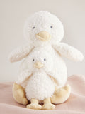 White duck soft plush toy made from recycled polyester, imported from the UK