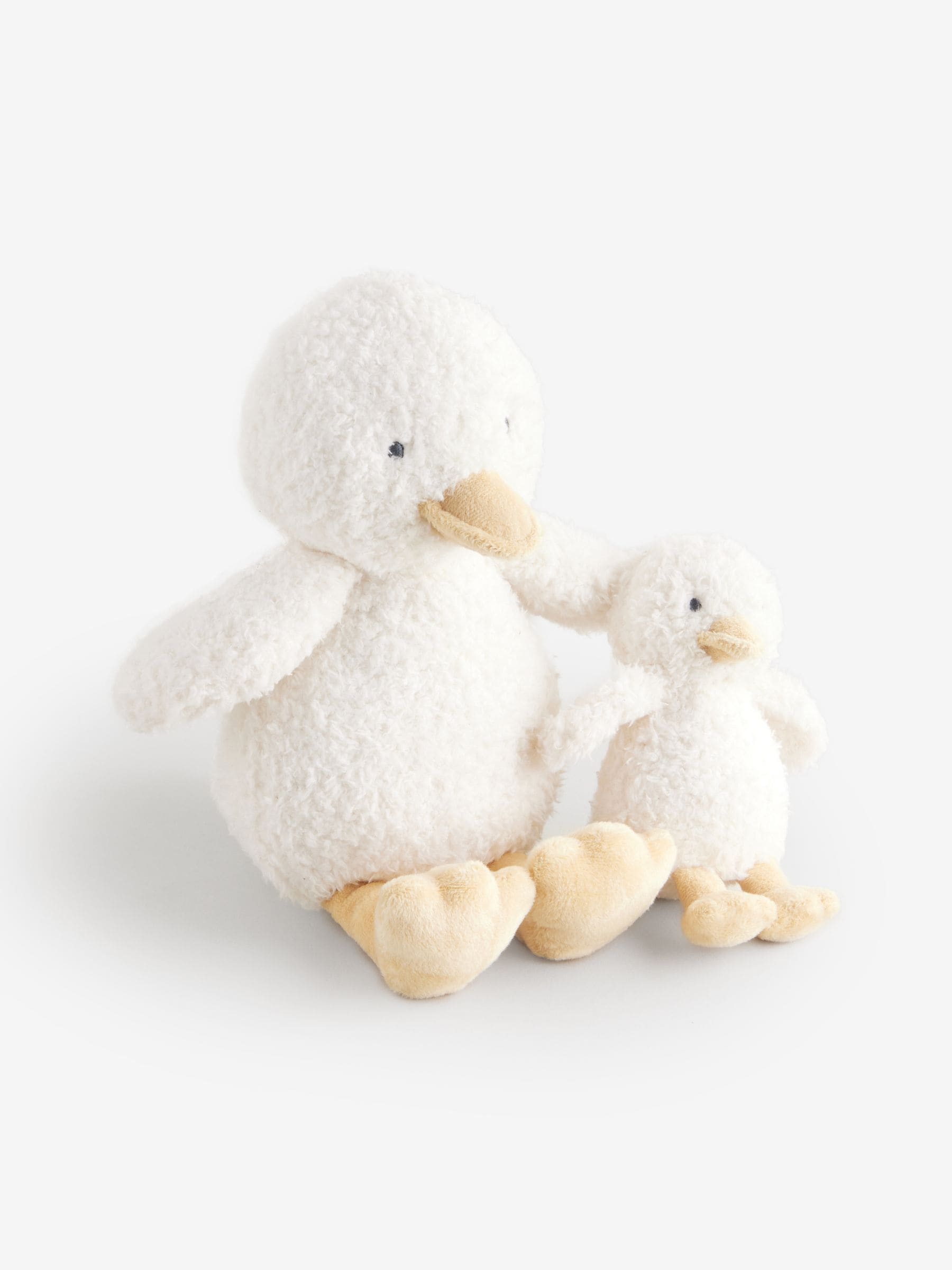 White duck soft plush toy made from recycled polyester, imported from the UK