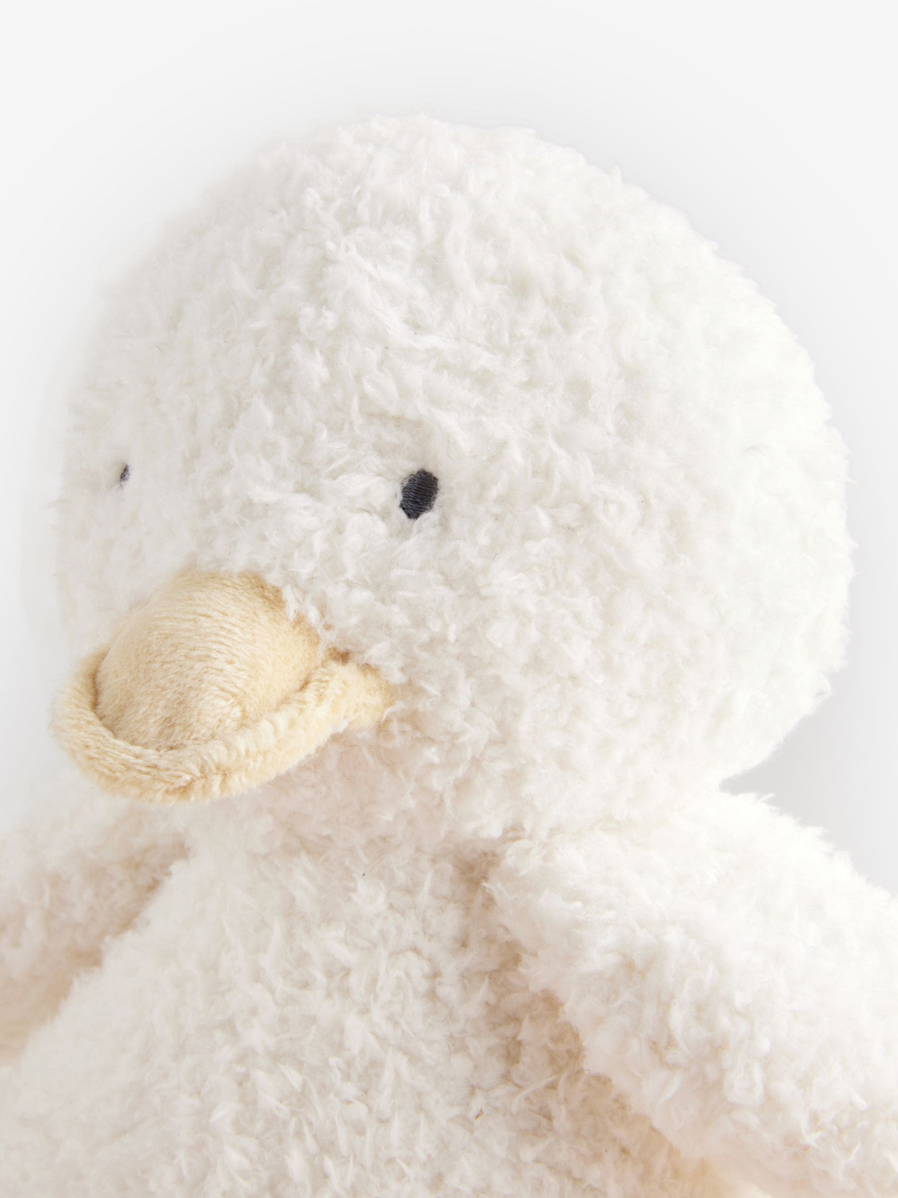 White duck soft plush toy made from recycled polyester, imported from the UK