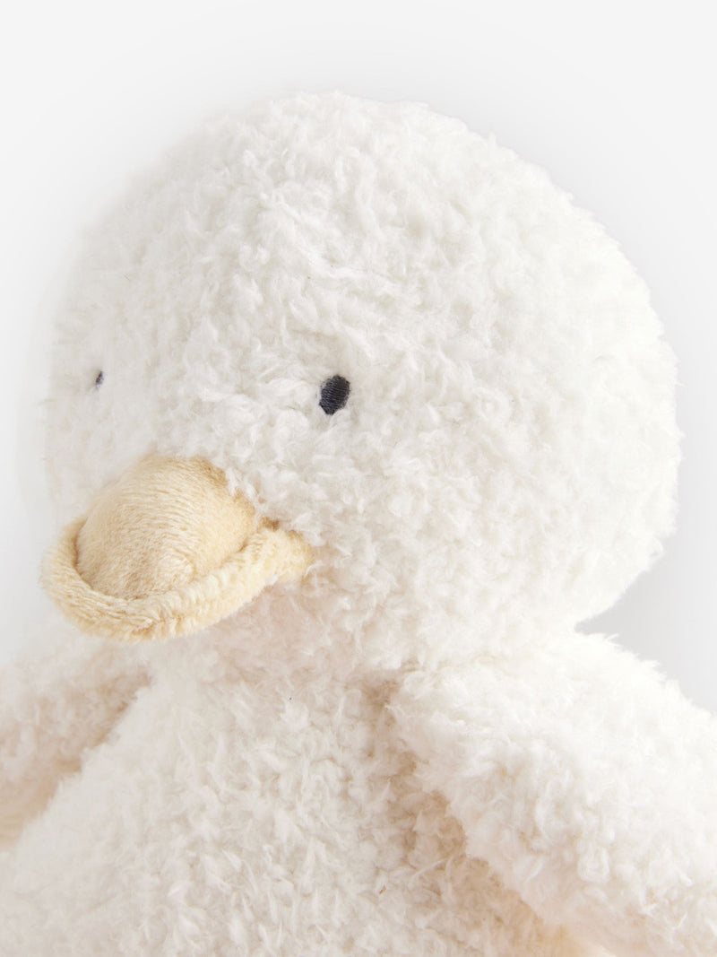 White duck soft plush toy made from recycled polyester, imported from the UK