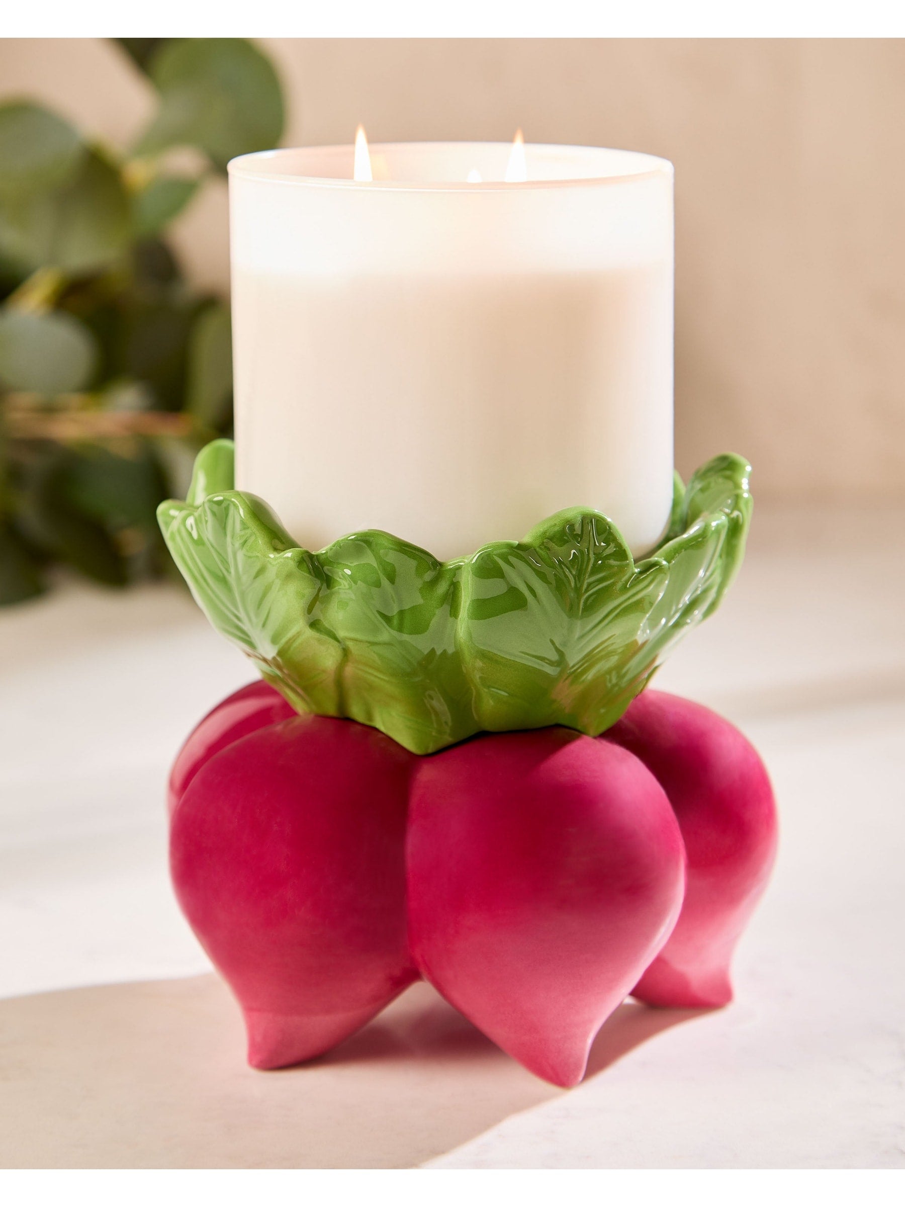 Bath & Body Works flamingo pedestal candle holder, imported from the UK