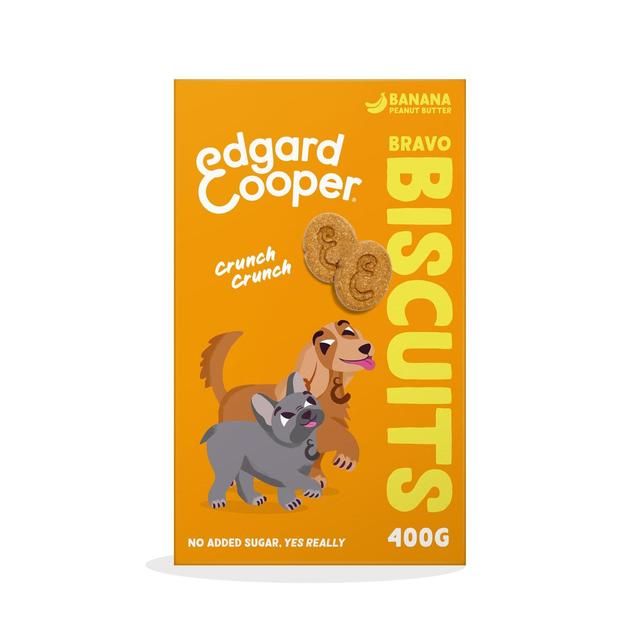 Edgard & Cooper Dog Treats Biscuits Plant Based Banana & Peanut Butter   400g