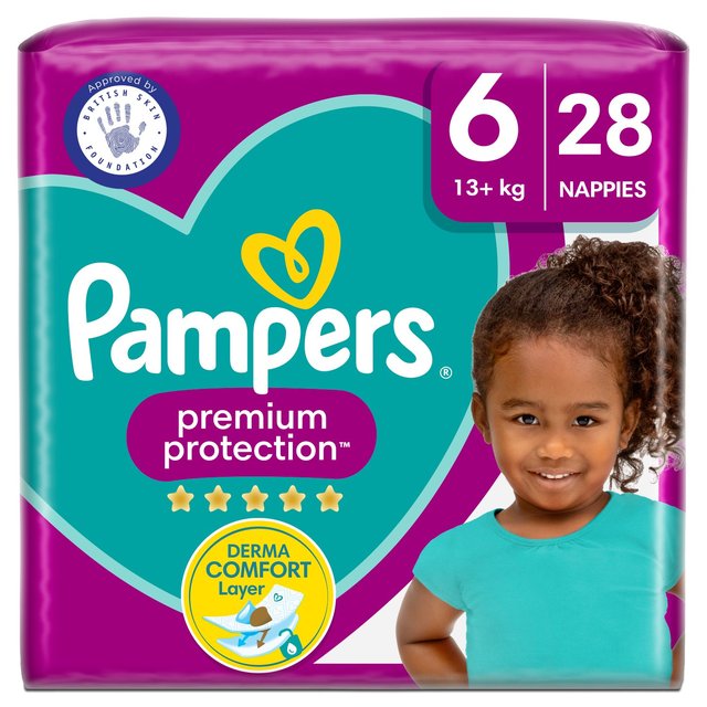 Pampers Premium Protection Size 6 28 Nappies Essential Pack   28 per pack