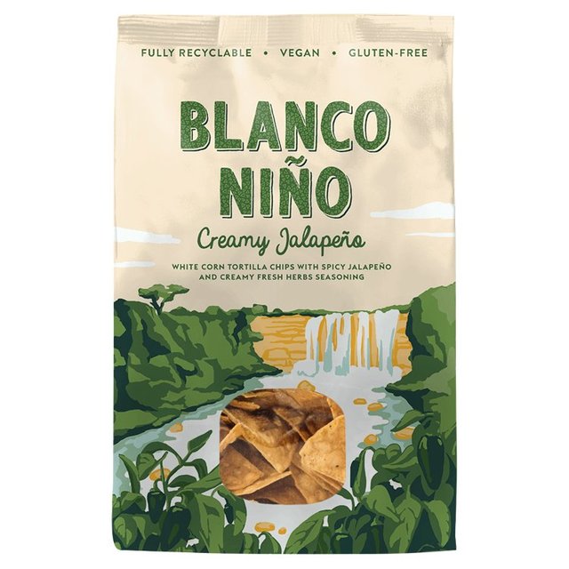 Blanco Nino - Creamy Jalapeno White Corn Tortilla Chips   170g GOODS M&S   