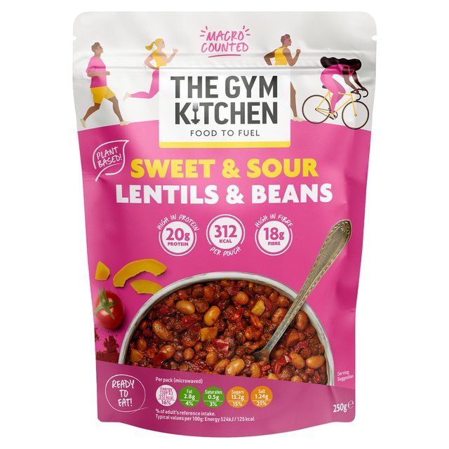 The Gym Kitchen Sweet & Sour Lentil & Beans   250g GOODS M&S   