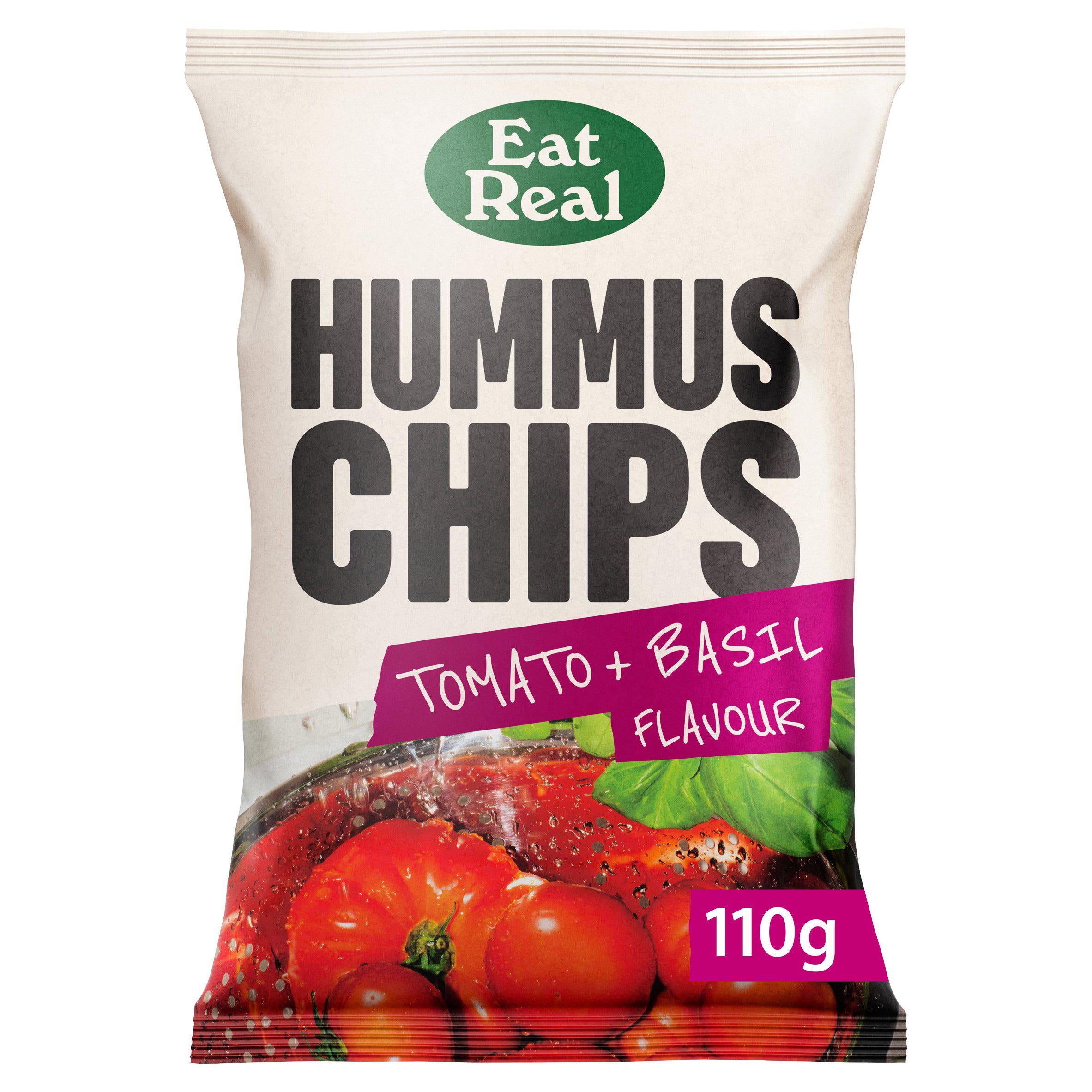 Eat Real Hummus Chips Tomato & Basil Flavour 110g GOODS Sainsburys   