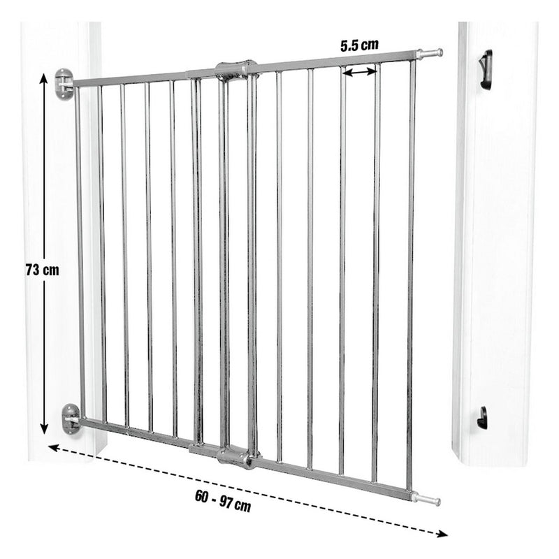 Extendable metal pet gate 73cm tall - British product