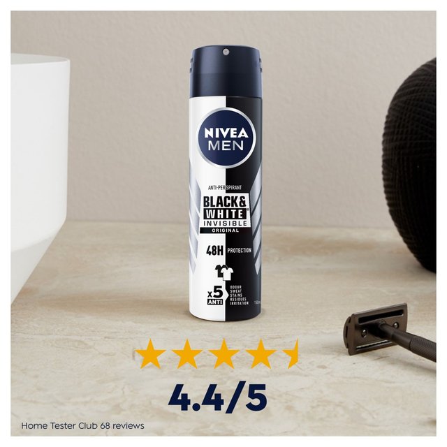 NIVEA Men Black & White Original Anti-perspirant Deodorant Spray   150ml