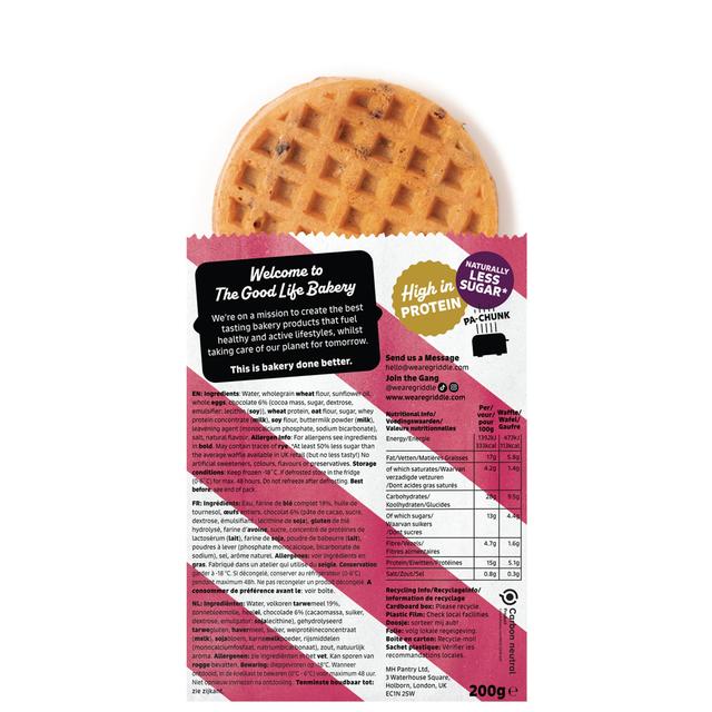 Griddle Choc-Chip High Protein Toaster Waffles   200g GOODS M&S   