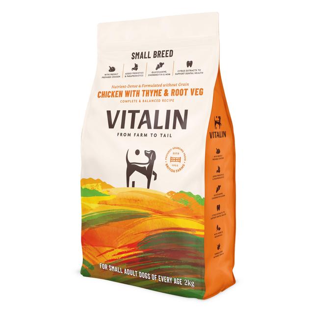 Vitalin Small Breed Adult Chicken with Veg & Thyme   2kg