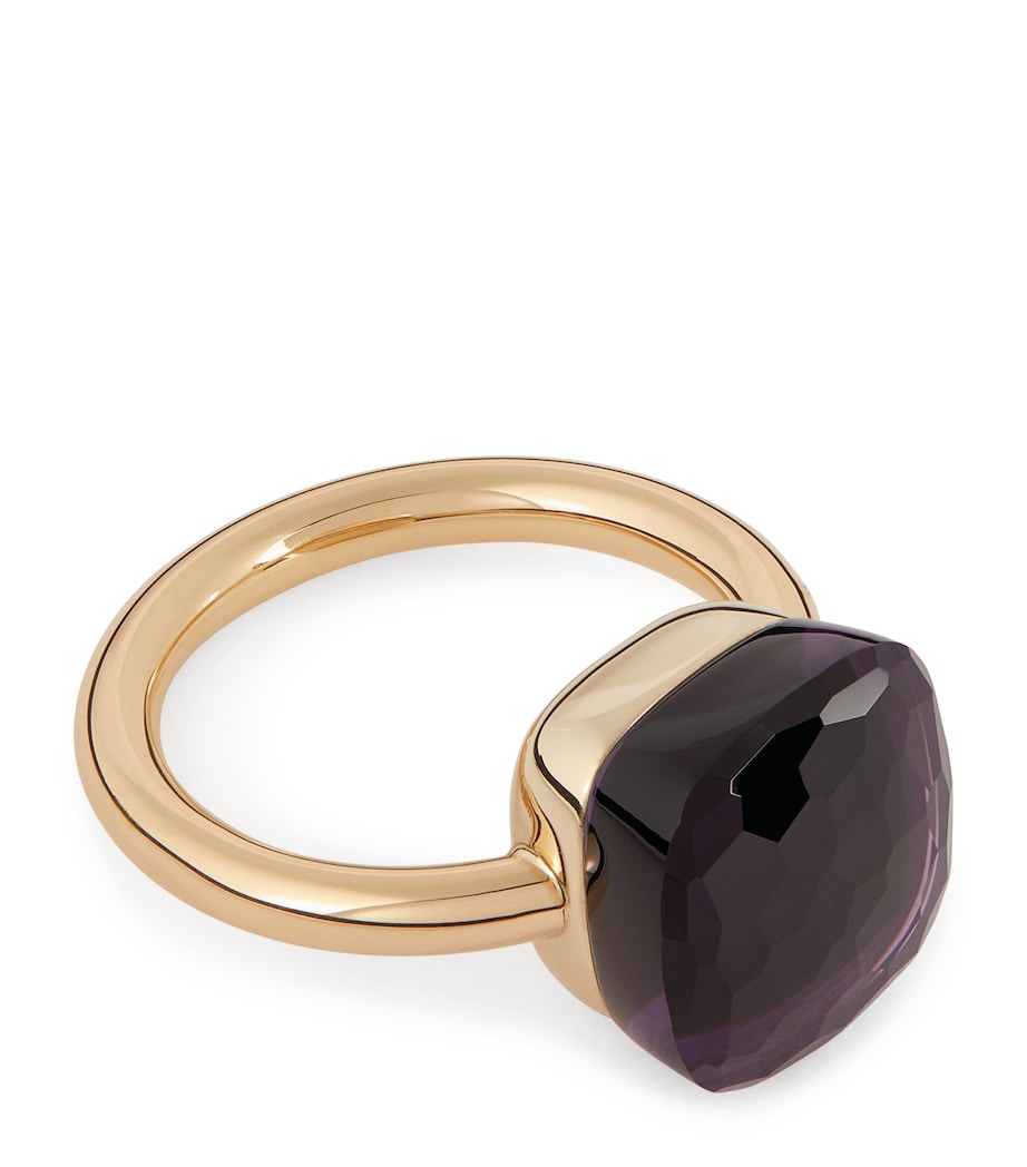 Pomellato Nudo Classic amethyst ring rose white gold - British product