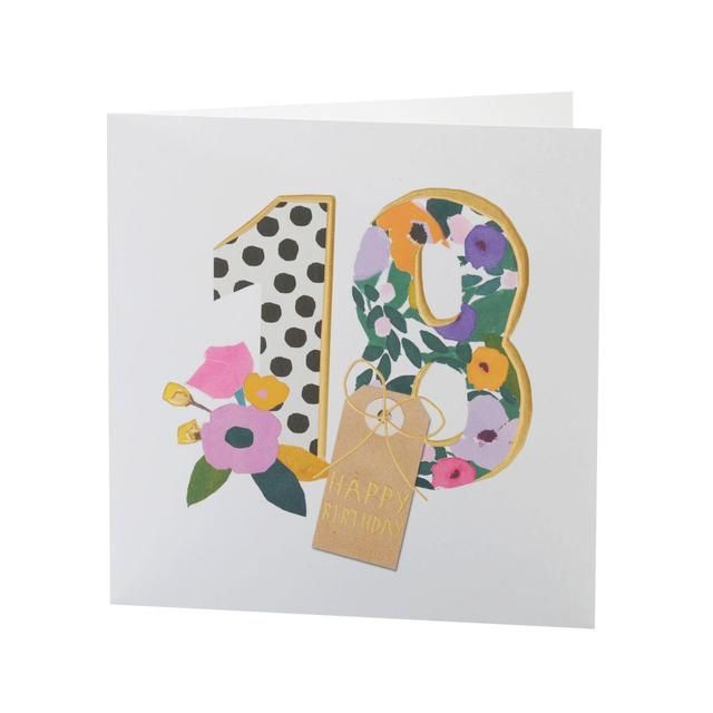 Bright Floral 18th Birthday Card GOODS M&S   