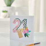 Bright Floral 21st Birthday Card GOODS M&S   