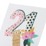 Bright Floral 21st Birthday Card GOODS M&S   