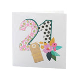 Bright Floral 21st Birthday Card GOODS M&S   