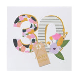 Bright Floral 30th Birthday Card GOODS M&S   