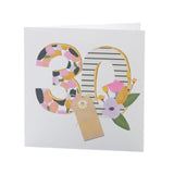 Bright Floral 30th Birthday Card GOODS M&S   