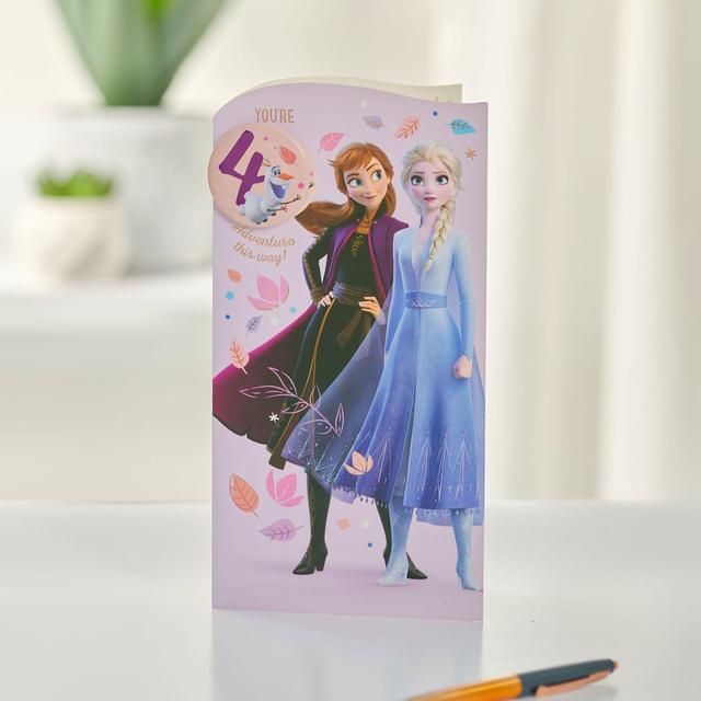 Disney Frozen 4th Birthday Card GOODS M&S   