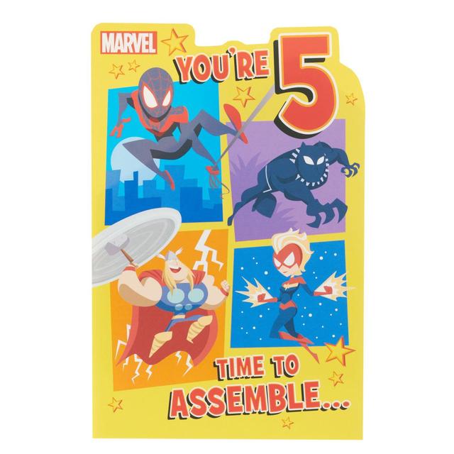 Avengers Assemble 5th Birthday Card GOODS M&S   