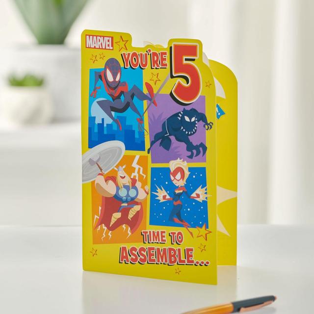 Avengers Assemble 5th Birthday Card GOODS M&S   