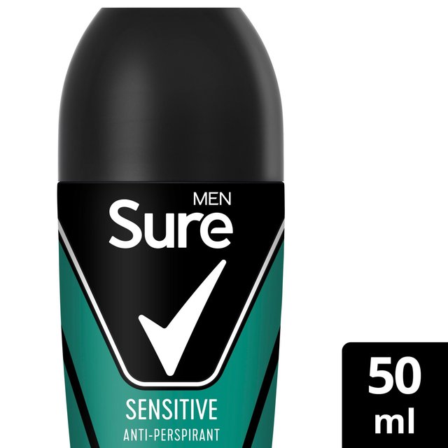 Sure Men Antiperspirant Deodorant Roll On Sensitive   50ml GOODS M&S   