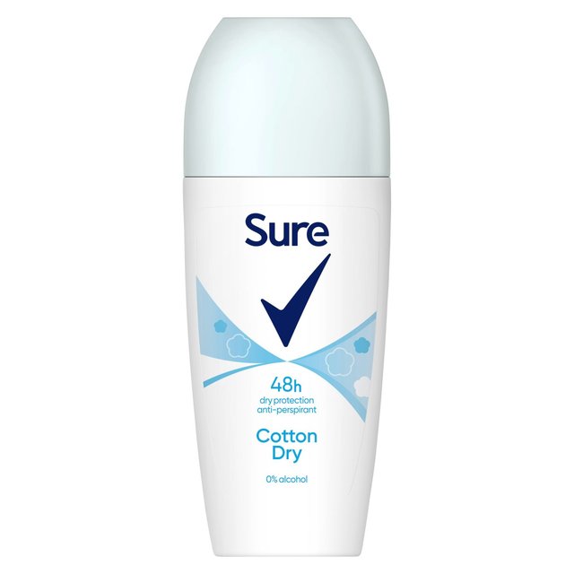 Sure Women Antiperspirant Deodorant Roll On Base Cotton Dry   50ml