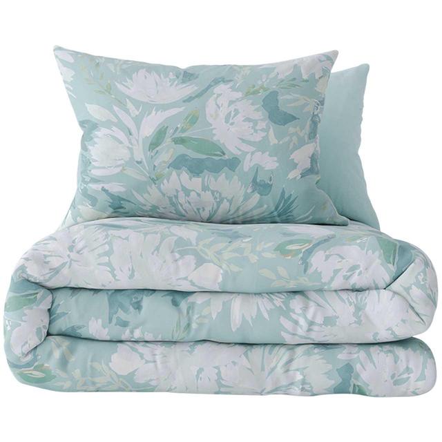 M&S Watercolour Floral Bedding Set Blue GOODS M&S   