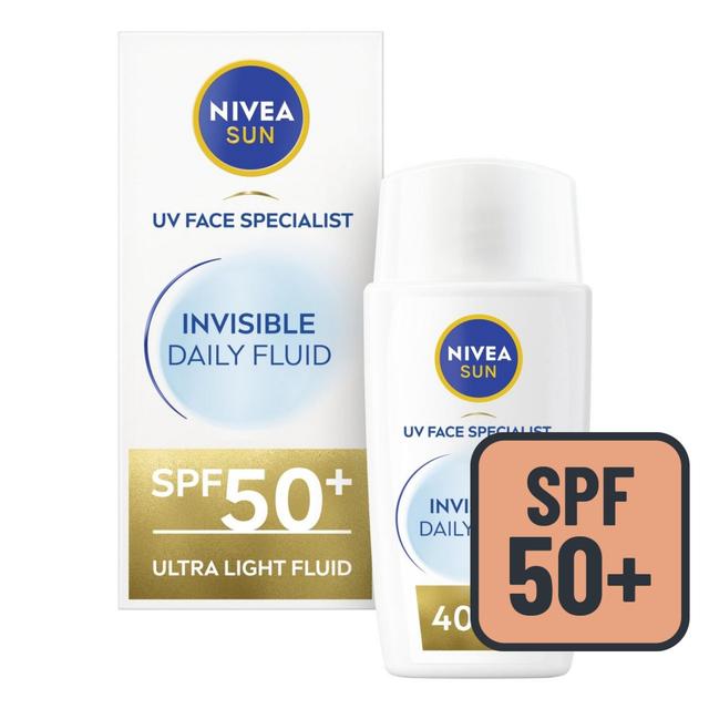 NIVEA SUN UV Face Invisible Daily Fluid SPF 50 Sunscreen   40ml GOODS M&S   