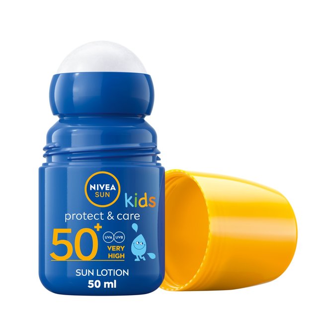 NIVEA SUN Kids Protect & Care SPF 50+ Sun Lotion Roll On   50ml