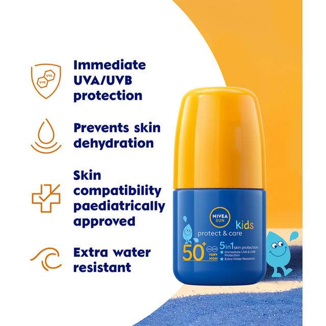 NIVEA SUN Kids Protect & Care SPF 50+ Sun Lotion Roll On   50ml GOODS M&S   