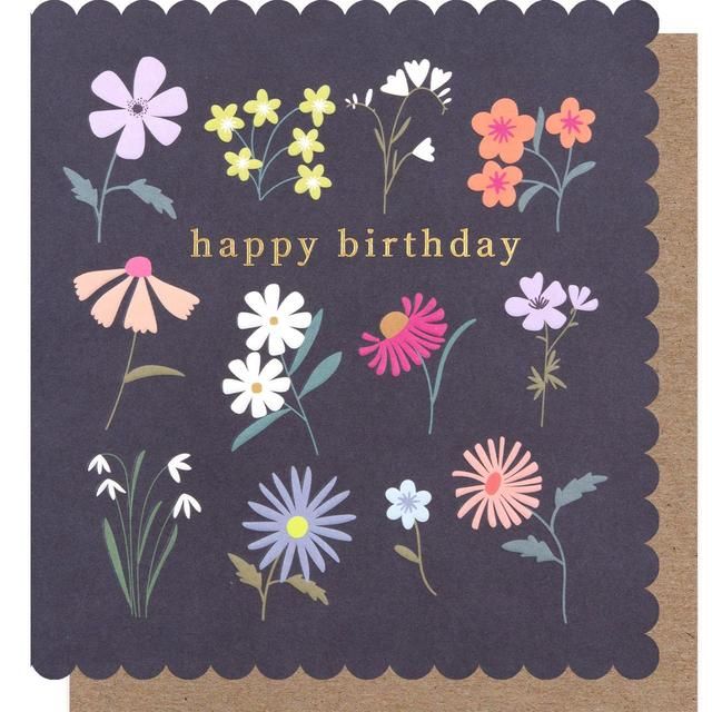 Flower Garden Birthday Card GOODS M&S   