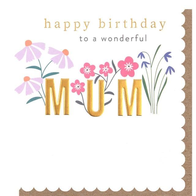 Happy Birthday To A Wonderful Mum Card GOODS M&S   