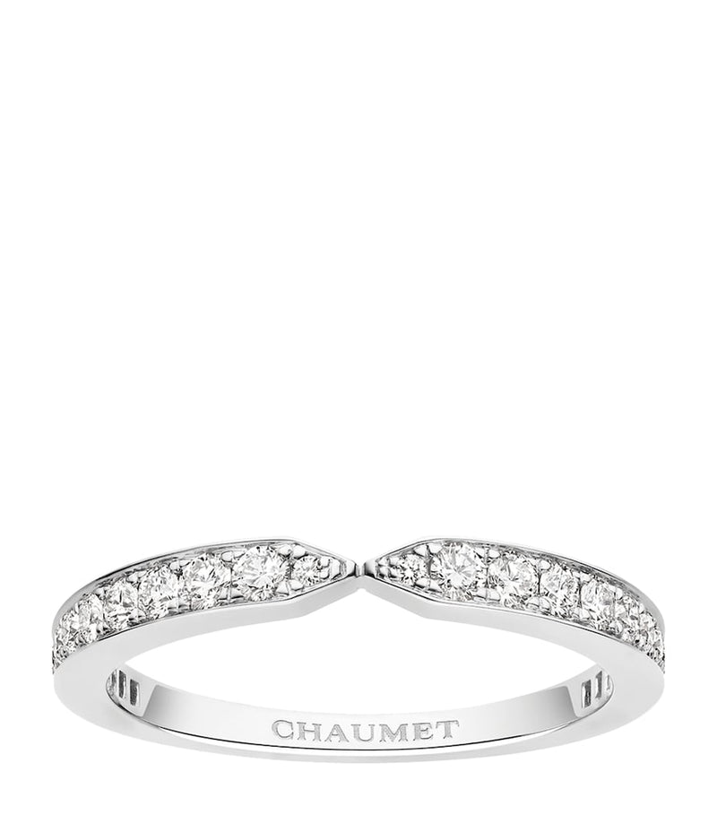 Chaumet platinum diamond wedding ring (British brand)