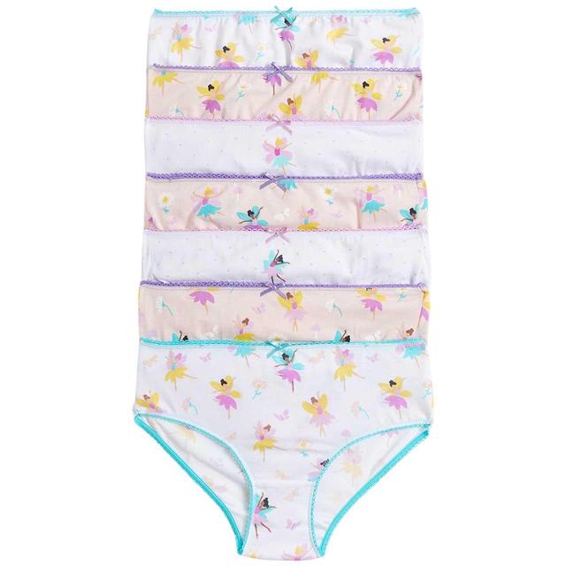 M&S Girls 7 Pack Pure Cotton Flower Fairies Knickers 2-12 Years