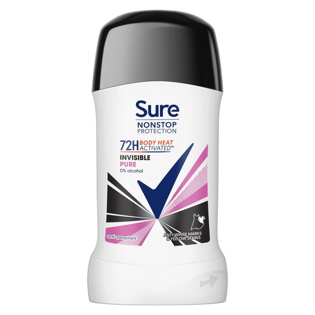 Sure Women Antiperspirant Deodorant Stick Nonstop Invisible Pure   50ml GOODS M&S   