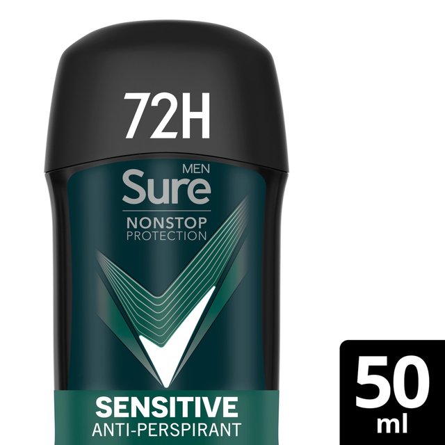 Sure Men Antiperspirant Deodorant Stick Nonstop Sensitive   50ml GOODS M&S   