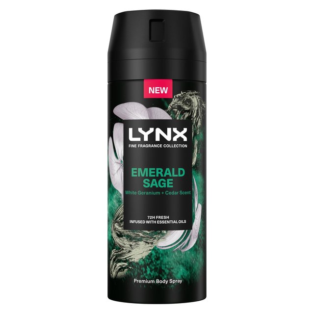 Lynx Fine Fragrance Collection Premium Deodorant Bodyspray Emerald Sage   150ml