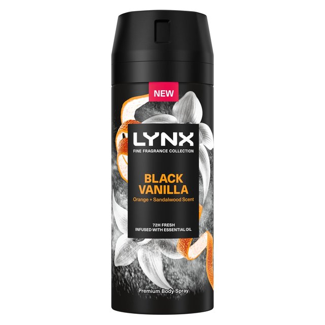 Lynx Fine Fragrance Collection Premium Deodorant Bodyspray Black Vanilla   150ml GOODS M&S   