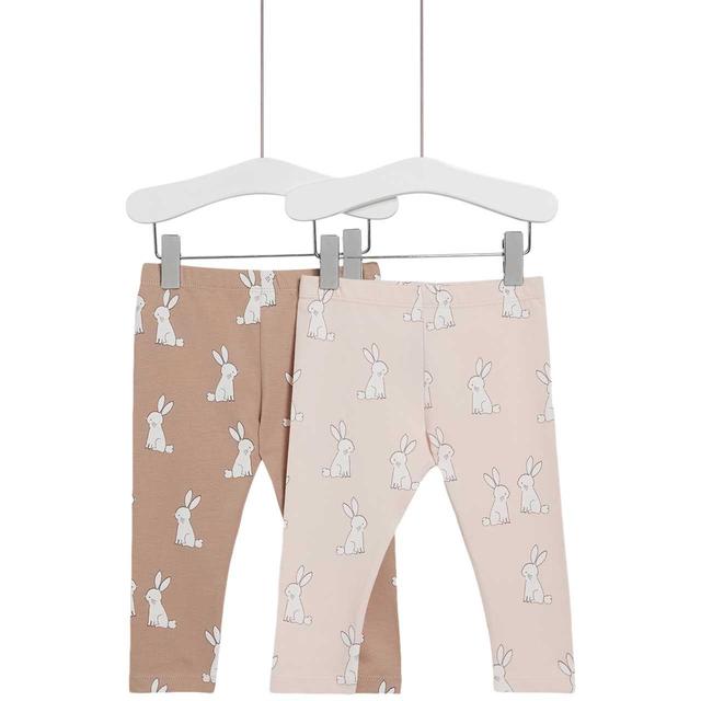 M&S Bunny Leggings 0-24 Months Neutral GOODS M&S   