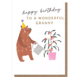 Bear Granny Birthday Card GOODS M&S   